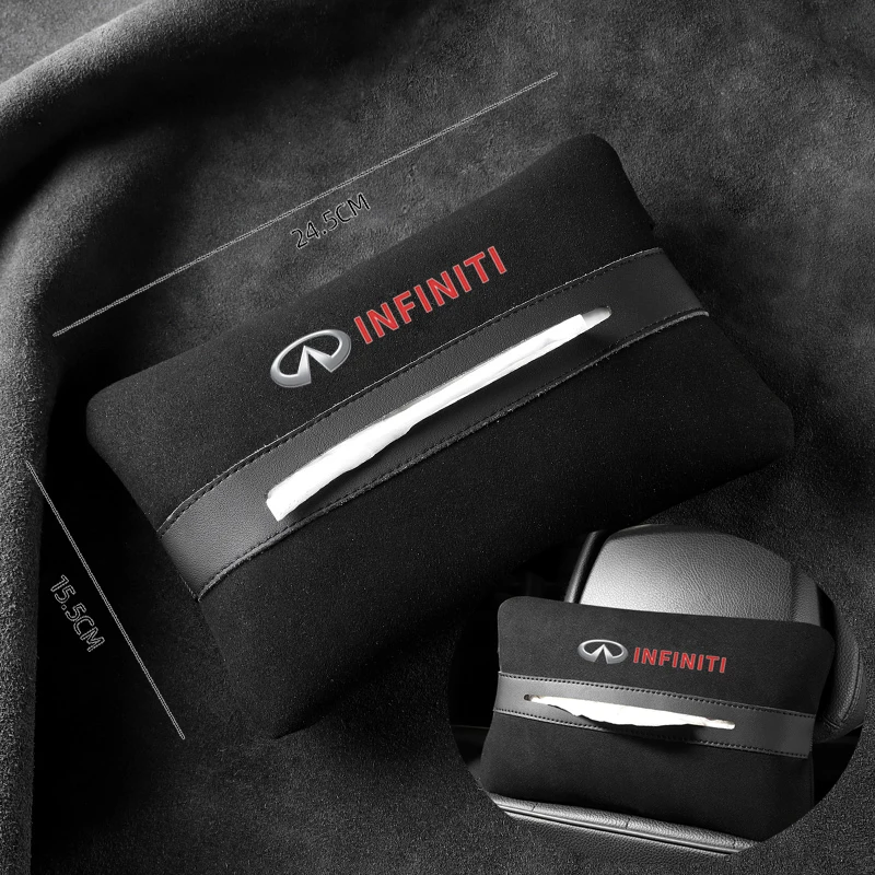 Universal Car Tissue Storage Bag Multifunctional Car-Mounted Paper Towel Box For Infiniti QX60 Q30 Q50L Accessories |