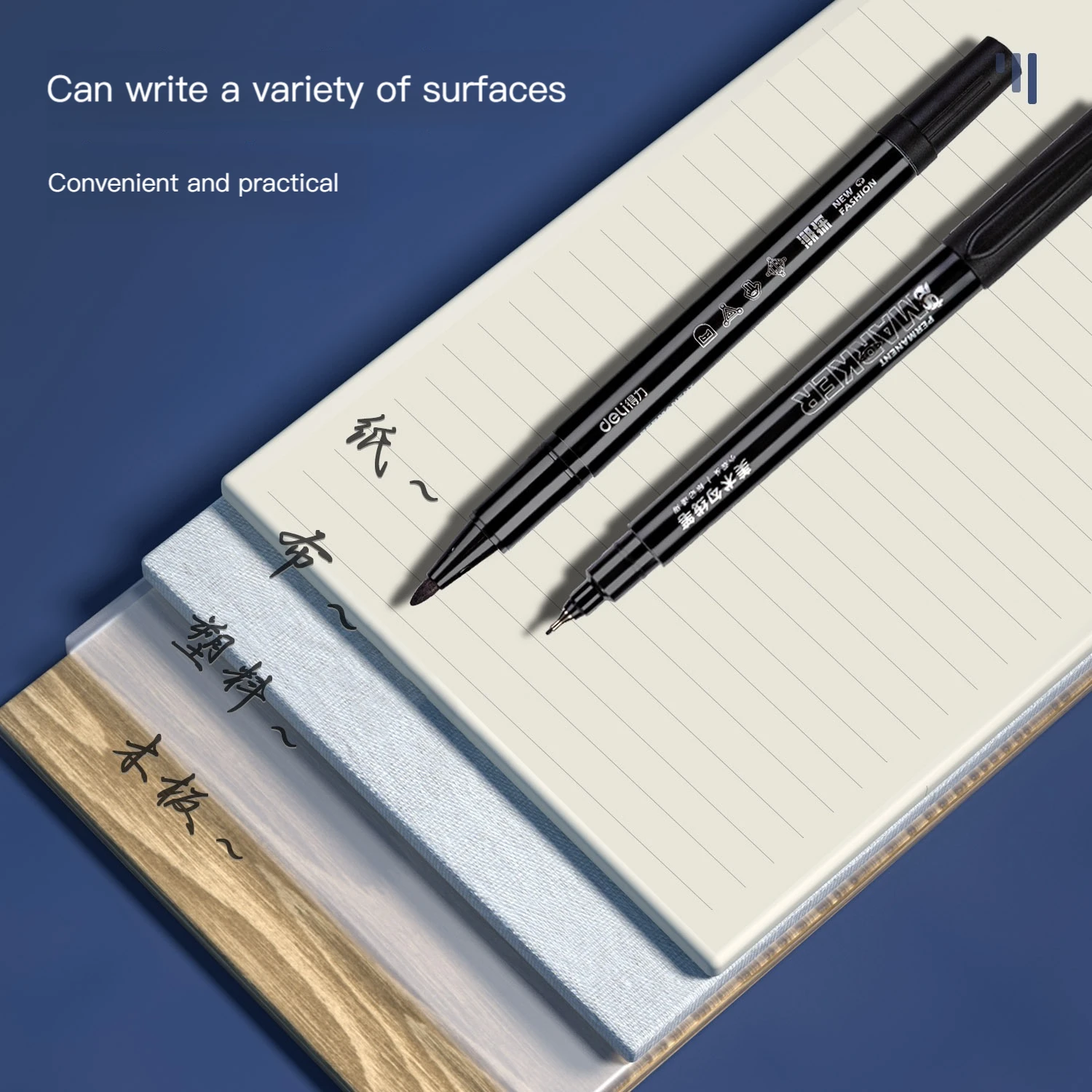 Art pens Deli Double Head Fineliner Technical Drawing Fine Point Waterproof for Watercolor Sketching Anime Manga permanent marker pen marker pens color marker pens permanent marker permanent markers pen marker paint marker pen markers pen marker pen art marker pens