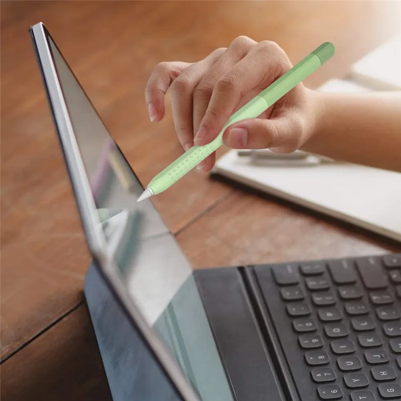 For Apple Pencil 2 Soft Silicone Case Gradient Color Non-slip Anti-fall iPad Pen 1 Protective Cover For iPad Pencil Accessories