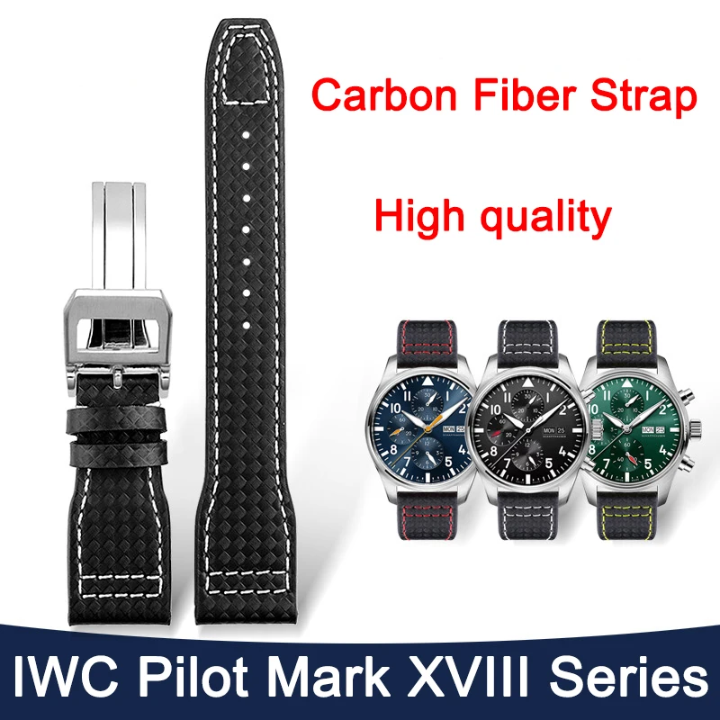 

IWC Pilot Little Prince Watch with Men's Leather Mark Eighteen Carbon Fiber Strap Accessories IWC388101 IWC388103 377714 IW38790