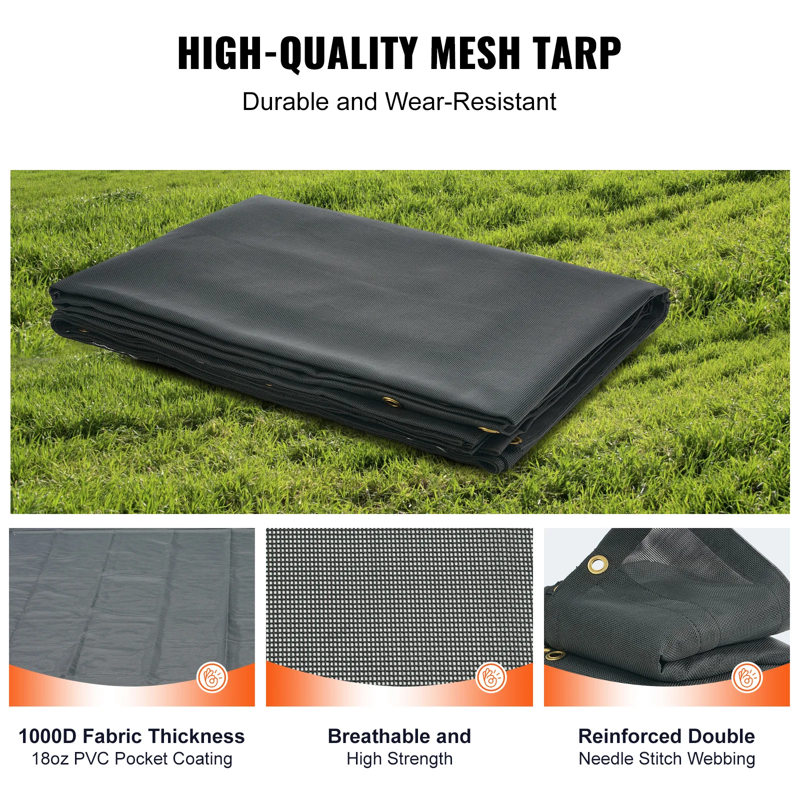 PVC Coated Mesh Tarp for Dump Trucks Heavy Duty Waterproof Cover