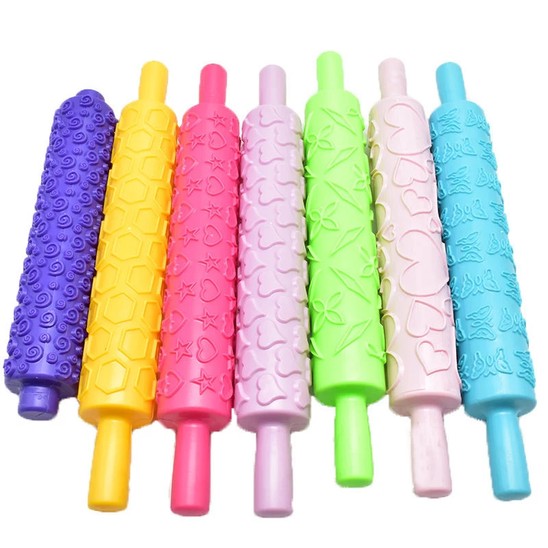 Description Picture 6 of itemPattern Texture Embossed Rolling Pin Dough Fondant Pastry Dumpling Pizza Cake Cookies Roller Tools Kitchen Accessories 1 Pcs