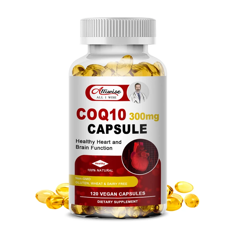 

Alliwise Daitea 300mg Coenzyme Q10 Capsules Promotes Cardiovascular Health Cognitive Function Immune System Provides Vitamin