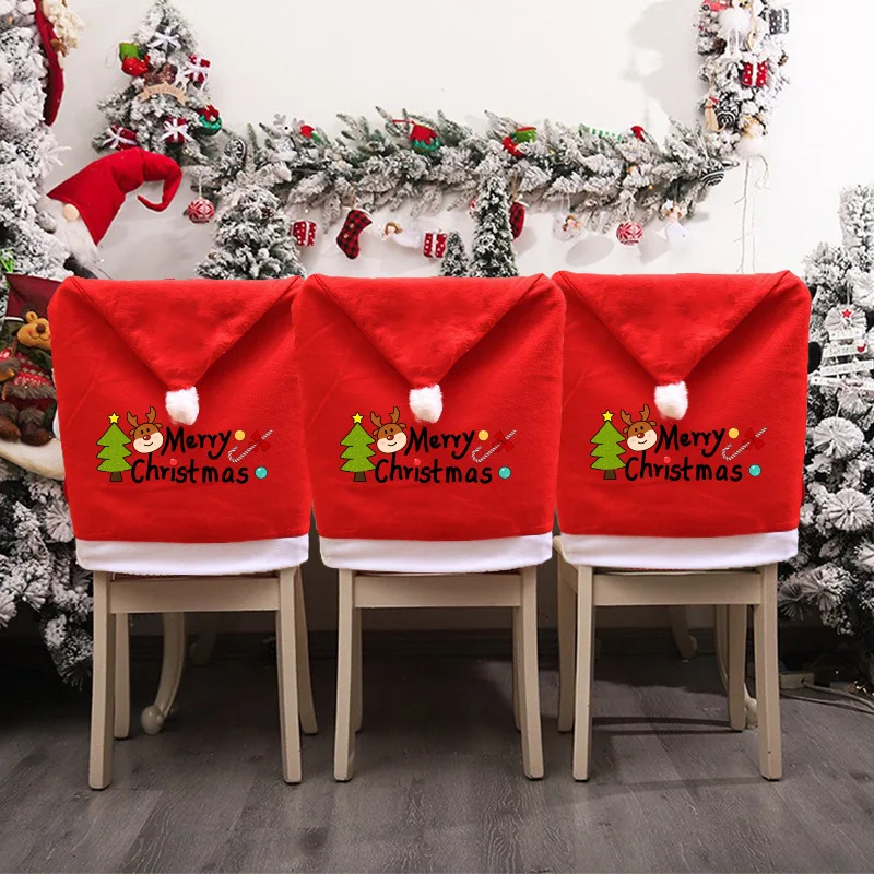 

Christmas Chair Cover Chair Cover Dining Room Washable Living Room Covers Chairs Seat Slipcvoer For Home Hotel 50x70cm