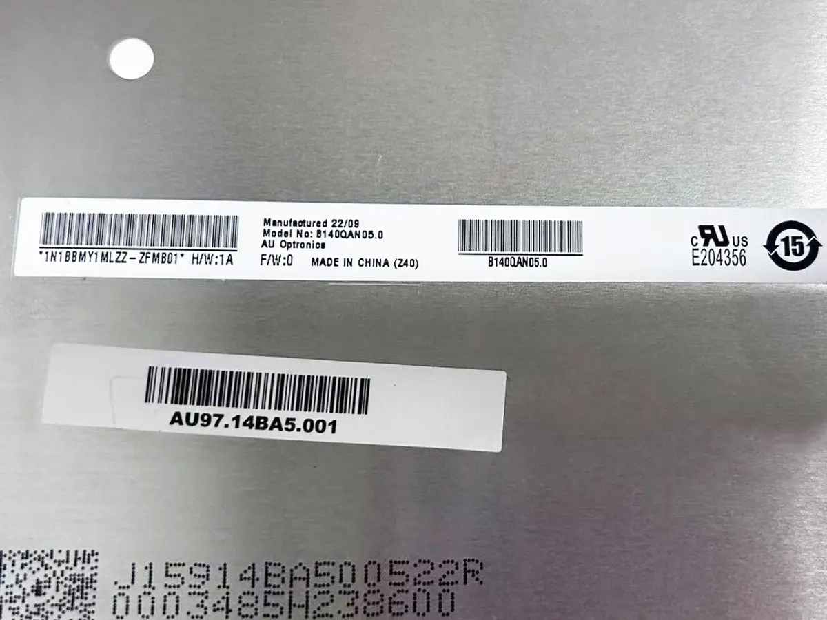 QHD 2240x1400 Ʈ г, B140QAN05.0 IPS 100% sRGB Ʈ LCD ũ, EDP 40  ÷ ü, 14.0 ġ