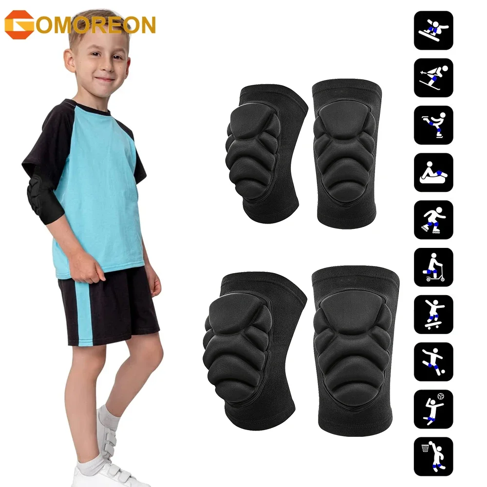 Knee Pad Elbow Pads Protective Gear Set Kids Knee and Elbow Pads Honeycomb Compression Sleeves Guards Sports Basketball Football Cycling