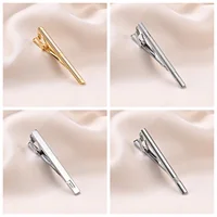 1PC Tie Clip For Men Cufflinks Man Shirt Minimalist Wedding Men's Tie Clips Gold Plated Tie Pin Cuffs Men Gift Business Party 4