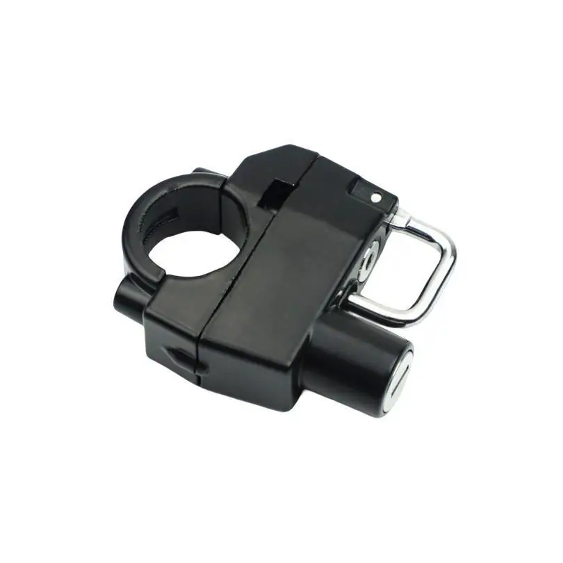 Black Motorcycle Handlebar Helmet Lock 22mm - 25mm Handlebars Helmet Lock Anti-theft Safety Portable Key Locking  Accessories