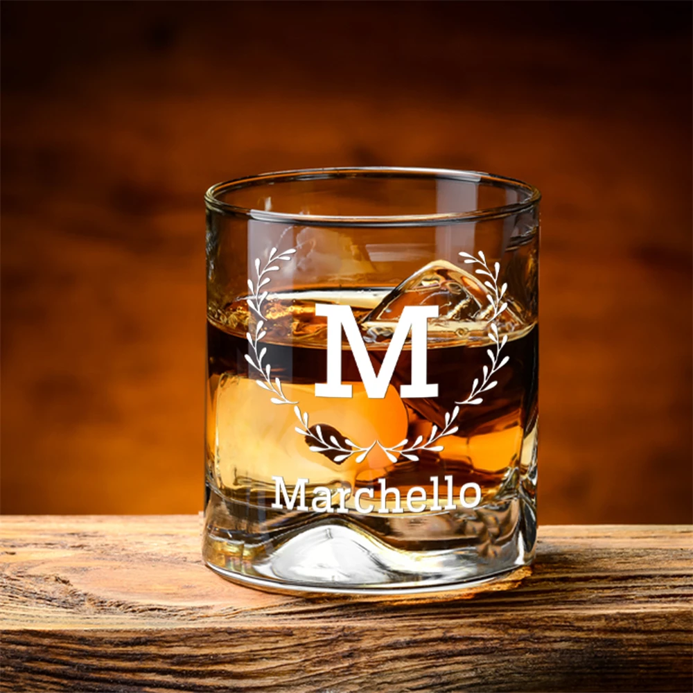 Personalized Whiskey Glass glass cup Gifts Men Him Engraved Name Cocktail Cup Gift Idea Dad Father Brother Adult Son