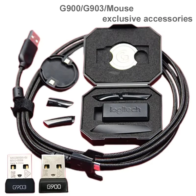 Original Accessories for G903/G403/G900 Mouse Weights Receiver Side Key Charge Cable Foot stickers USB Extension Cable wireless mouse customization