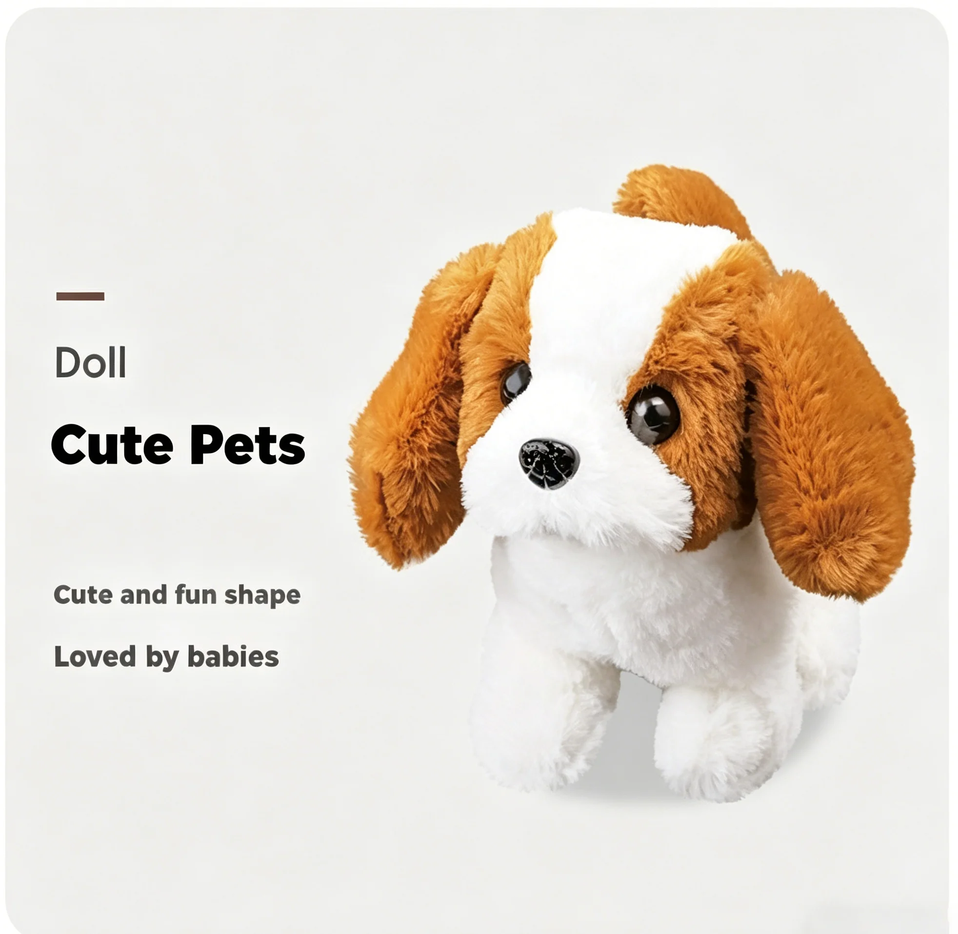 인터랙티브 전동 플러시 강아지 장난감 세트, 걷고 짖고 꼬리 흔드는 시뮬레이션, 의사/미용 키트, 어린이를 위한 최고의 생일 선물