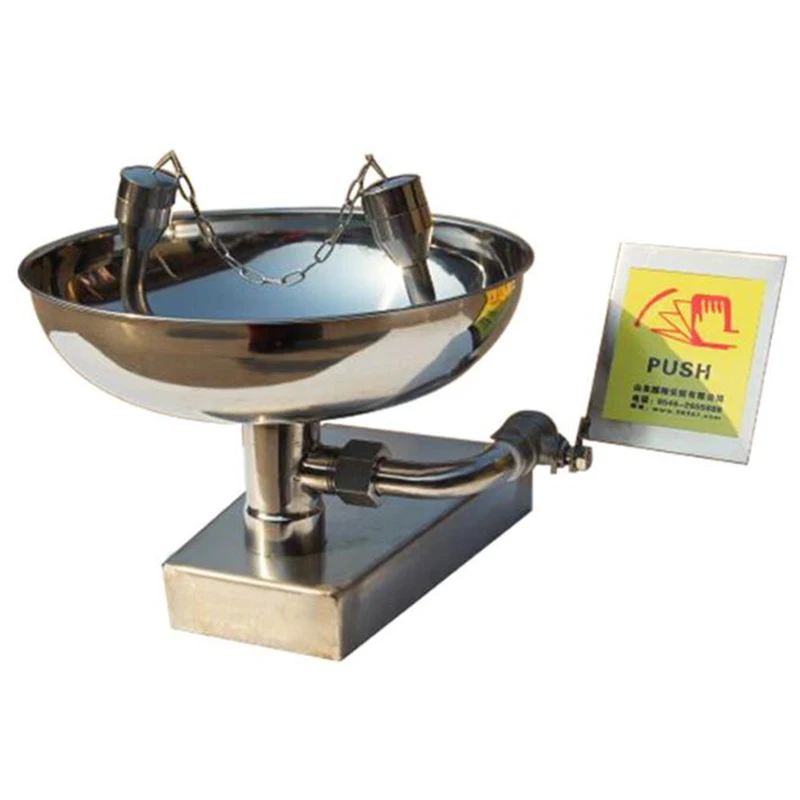 Eye Wash Stainless Steel Spray Head - Emergency Station Replacement Nozzle (304 Steel & ABS, 14mm Thread) Eye Wash Station Parts