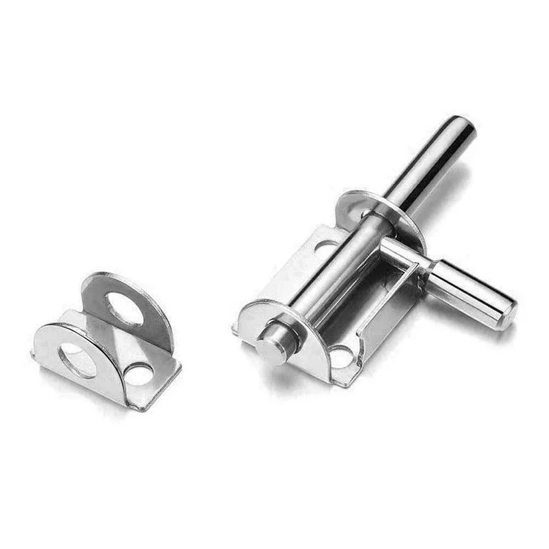 Stainless Steel Door Latch Solid Sliding Bolts Latch Hasp Home Hardware Gate Safety Toilet Door Lock door latch