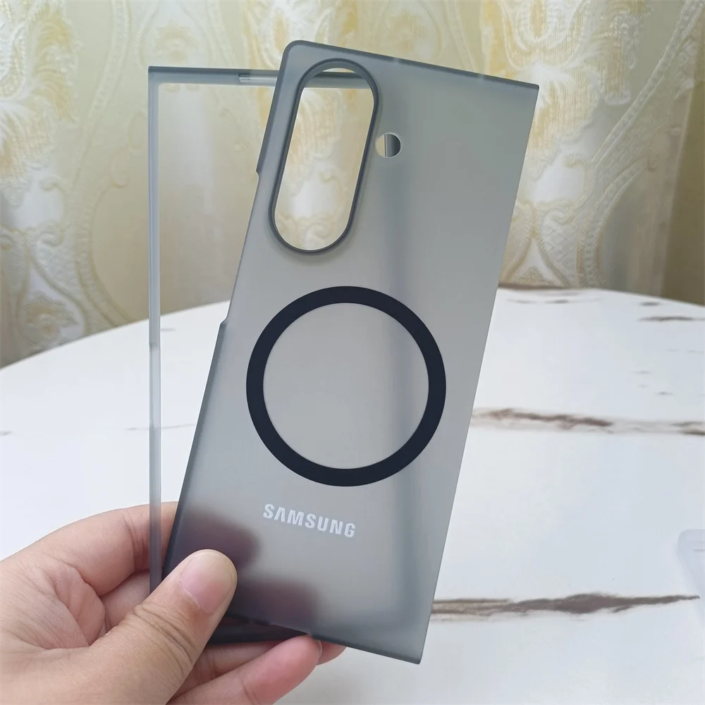 Ice Mist Transparent Magnetic Shockproof Phone Case - Hard Matte Back Cover
