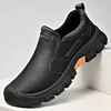 Men's Handmade Outdoor Hiking Shoes Fashion Soft Classic Driving Footwear Non-slip Walking Shoes Genuine Leather Casual Loafers 5