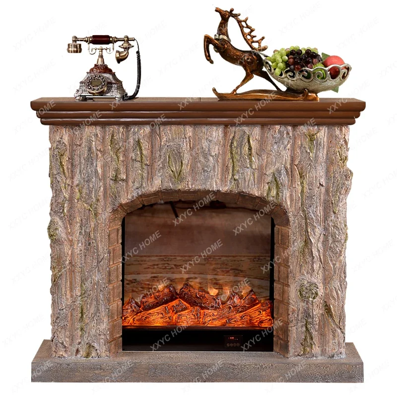 

Fireplace Curio TV Cabinet Solid Wood Fireplace Mantel Decorative Heating Led Electric Fireplace Core electric fireplace