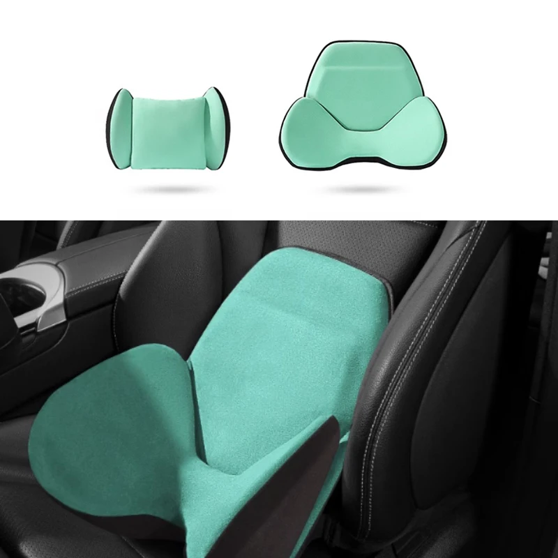 

Fit for JETOUR Traveler T2 2023-2024 Headrest and Lumbar Memory Foam Suede Car Neck Pillow Car interior modification parts