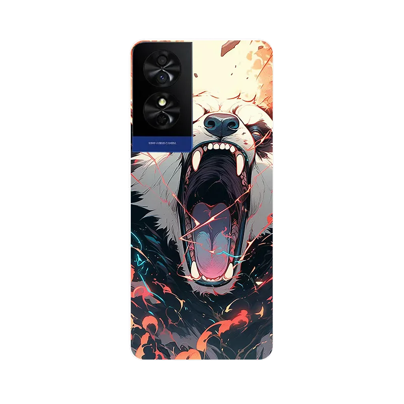 Colorful Leaves Flower Painted Soft Silicone Phone Case Cover - Bumper Protection Design
