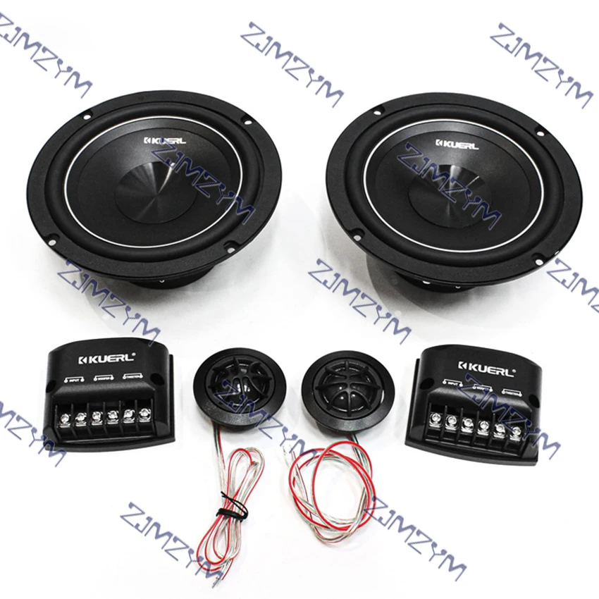 6.5인치 차량용 오디오 개조 앞문 2웨이 스피커 세트 최대 출력 160W RMS 40W 차량용 실내 오디오 시스템 스피커