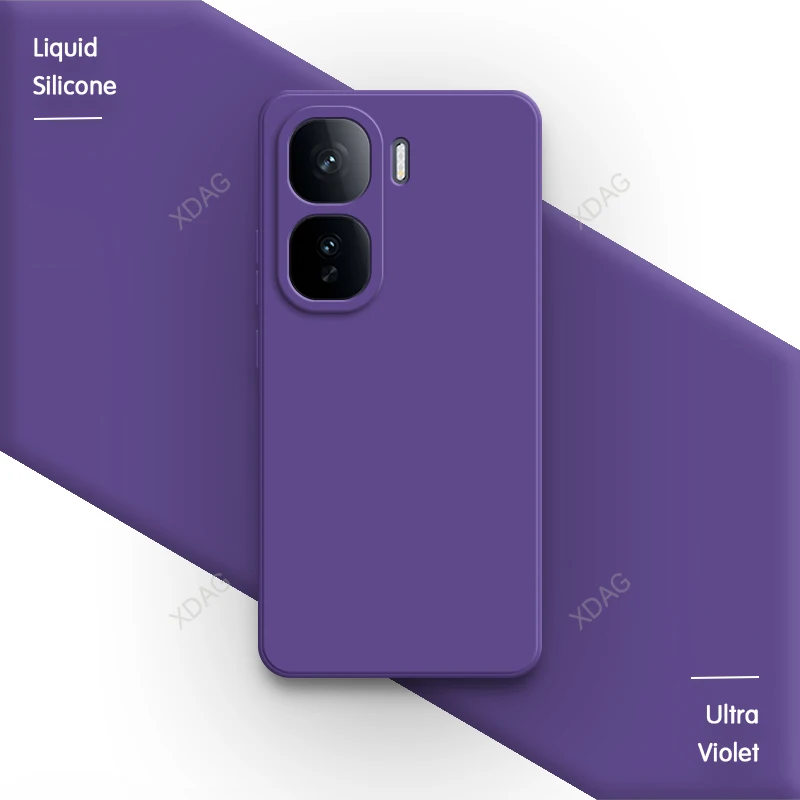 High-Quality Classic Soft Square Liquid Silicone Fashion Phone Case