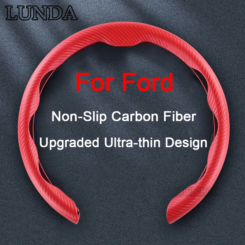 

Car Steering Wheel Cover Carbon Fiber Booster Cover For Ford Focus 2 3 4 5 Mondeo MK2 MK3 MK4 MK7 Fiesta Fusion Kuga F150 C Max