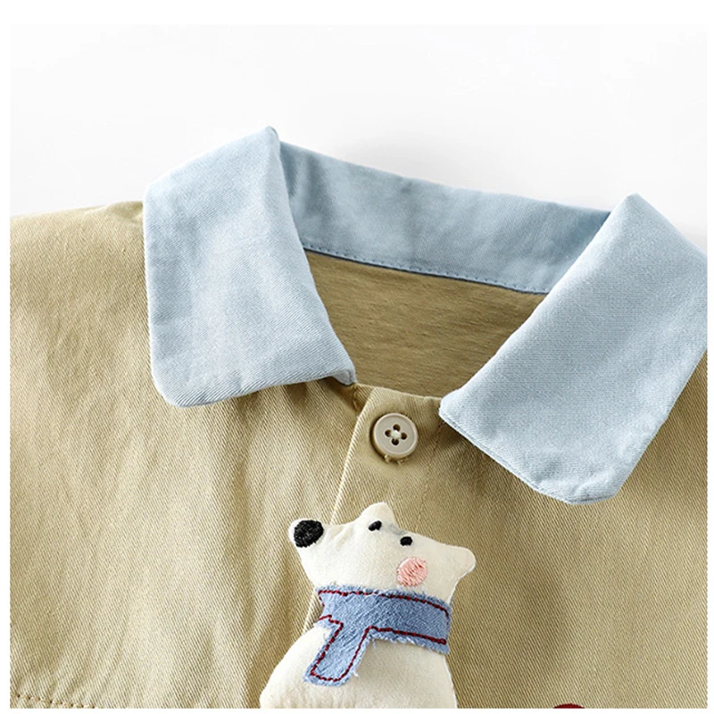 بدلة قفز أنيقة لخريف 2025 للأطفال الرضع مزينة بفطر...