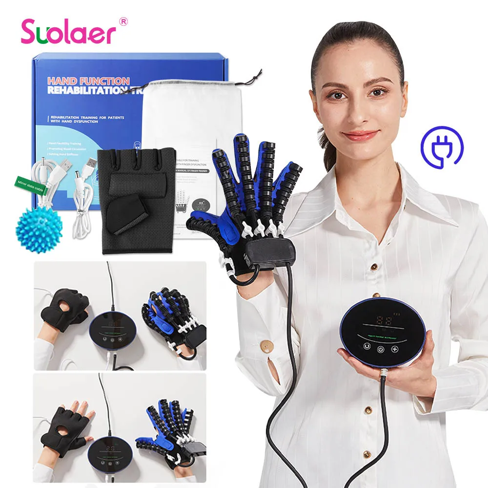 

Hemiplegia Finger Rehabilitation Trainer Robot Gloves Stroke Hand Function Workout Recovery Device Cerebral Infarction Training