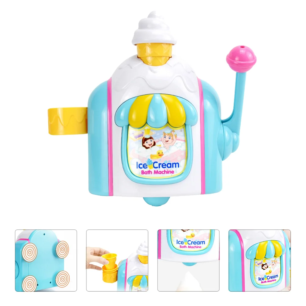 

1 Set Bubble Machine Toy Ice Cream Shape Baby Bathing Toy Baby Bath Accessory