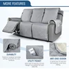 3 Seat Non-Slip Recliner Chair Cover Sofa Slipcover Reversible Pet Cover Protector Couch Cover 3