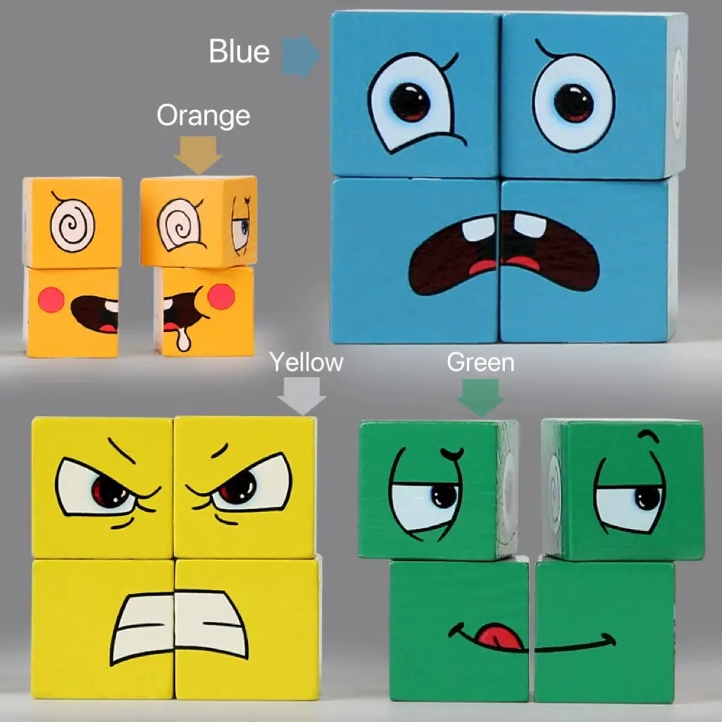 NEUF jeu Rubik's Cube changement de visage bloc de construction jouet  interaction pour plus de 36 mois 6970216991055