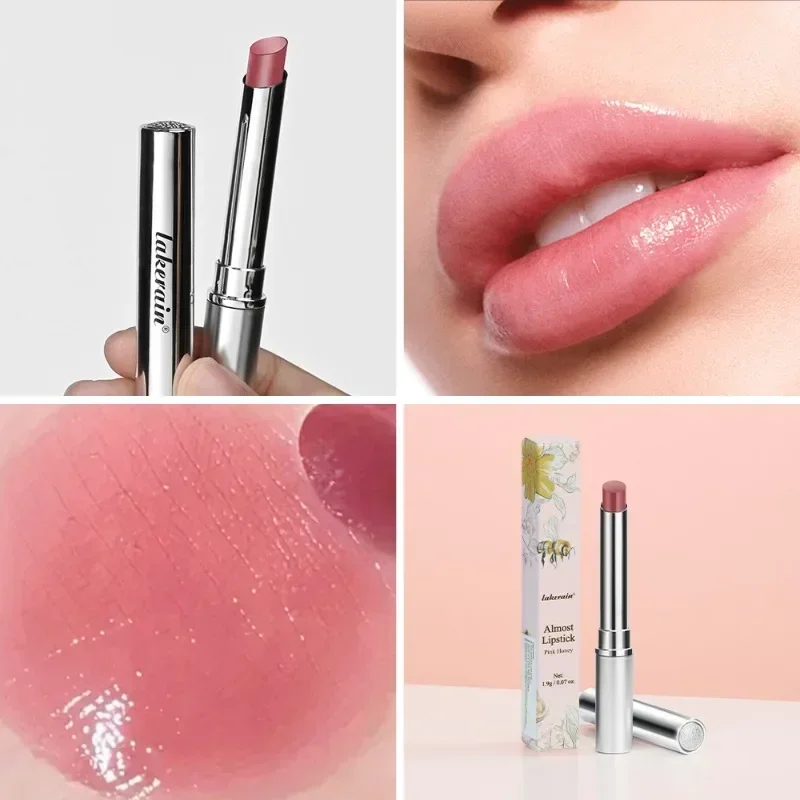 Lápiz labial con vitamina E color miel rosa, nutritivo, hidratante y voluminizador, suavizante, realza el color natural de los labios y cuida tu maquillaje labial._voghion.com