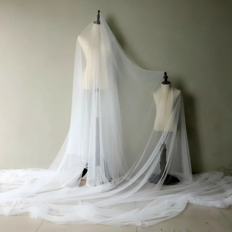 300cm Width Soft Mesh Tulle Fabric Swiss Sheer Tulle for Illusion Bridal Veils Wedding Dress White Ivory Beige Off White