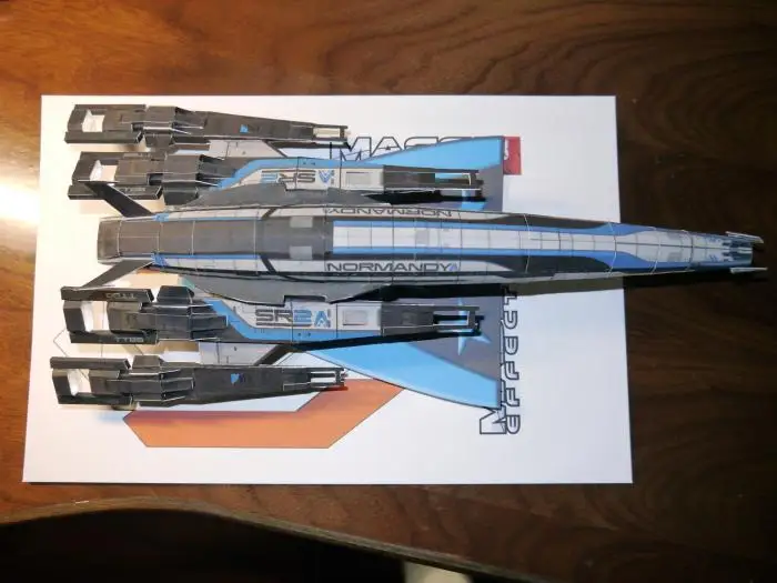 Mass Effect SR 2 Spacecraft 3D Paper Model DIY,3d paper model