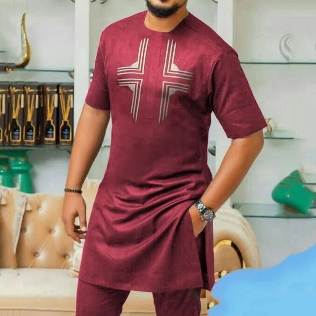 Nkeke Summer and Autumn Short-sleeved Ethnic Outfit - Image 2