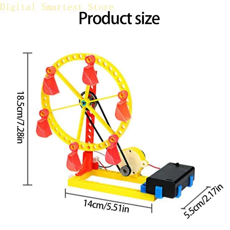 85AA 물리학 교육 학습 공예 세트 어린이를위한 DIY 큰 바퀴 조립 장난감 과학 실험 활동에 실습