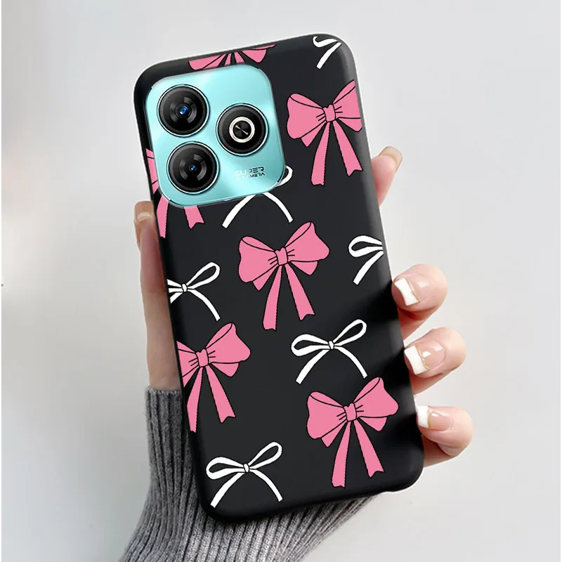 Luxury Cute Love Heart Rabbit Black Matte Soft TPU Protective Phone Case