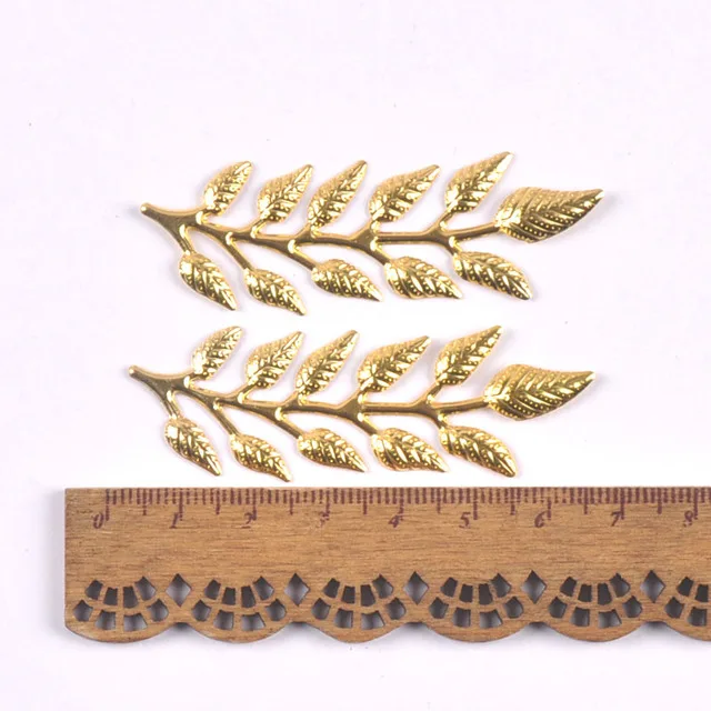 Vintage Flower and Leaves Connectors Filigree Wraps DIY