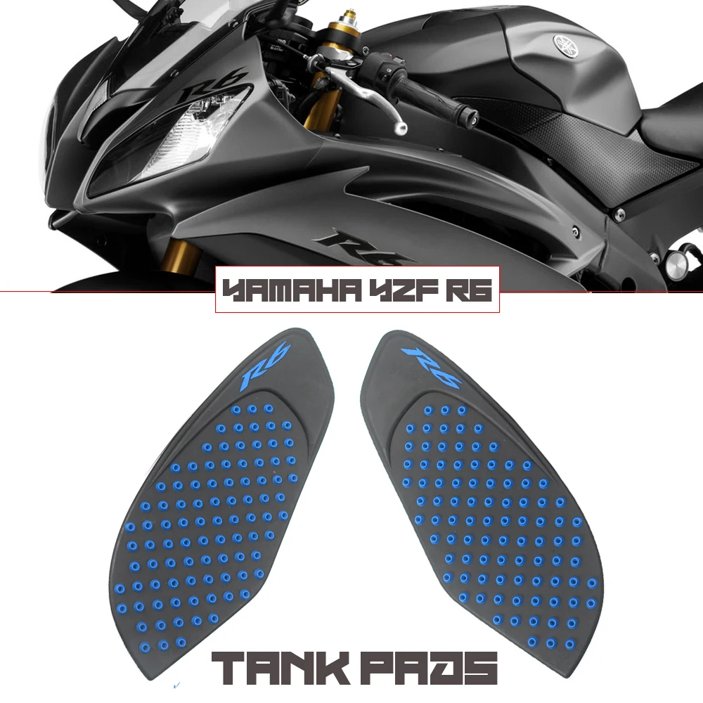 Motorcycle Anti slip Tank Pad 3M Side Gas Knee Grip Traction Protector Sticker For Yamaha YZF R6 YZF-R6 YZF R-6 YZFR6 2008-2016 отвертка плоская sl5 5 100 мм ударная jonnesway anti slip grip d70s5100