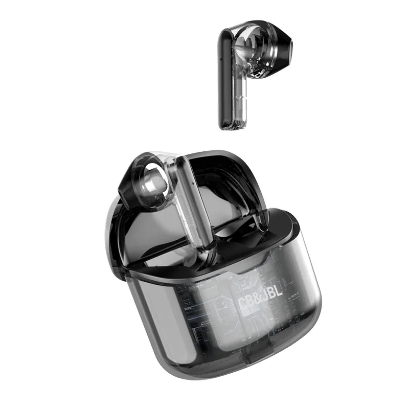thumbnail image 1 of Auriculares inalámbricos Bluetooth CB&JBL J225 TWS/T225 TWS con diseño de carcasa transparente, auriculares estéreo con sonido de graves y micrófono, 1 of 5
