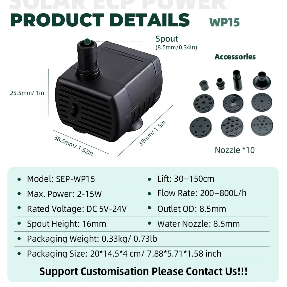 Description Picture 5 of itemSolar Fountain Bird Bath Pond Patio Powered Fountain Garden Decoration Floating Garden Waterfall Fountain Pump 15w Solar Panels