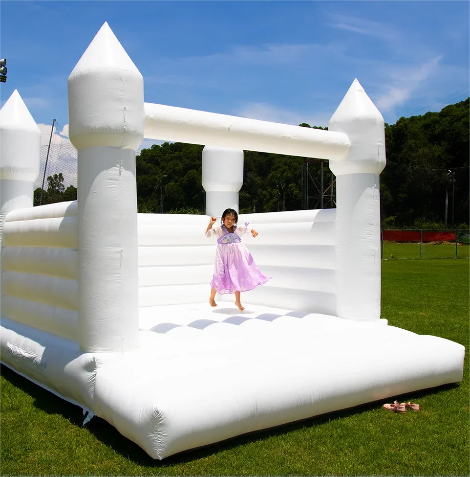 Wedding Inflatable Bouncer With Slide Jumping Castle Bounce House White Bouncy Castle With Ball Pit For Sale