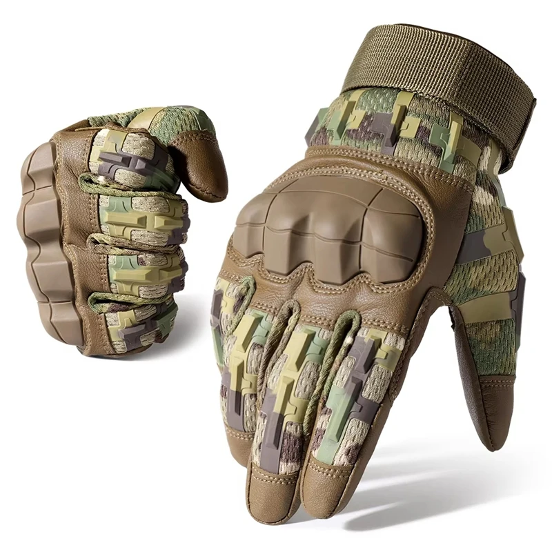 Gants vélo tactiques cuir PU écran tactile pour pêche chasse randonnée sports outdoor