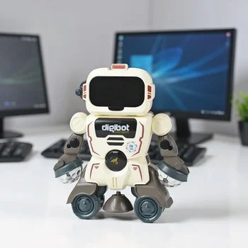 Giocattolo robot danzante per bambini - Robot oscillante musicale con luci lampeggianti colorate e gioco interattivo