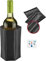 Refroidisseur rapide de bouteilles de vin glacé, refroidisseur réutilisable et élégant avec manchon et Gel réfrigérant, glacière Iceless pour Champagne et bière 1