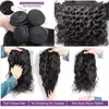 Human Hair Bundles with Closure Body Wave Brazilian Virgin Human Hair Weave 3 Bundles with 4x4 Lace Closure Natural Black Color 2