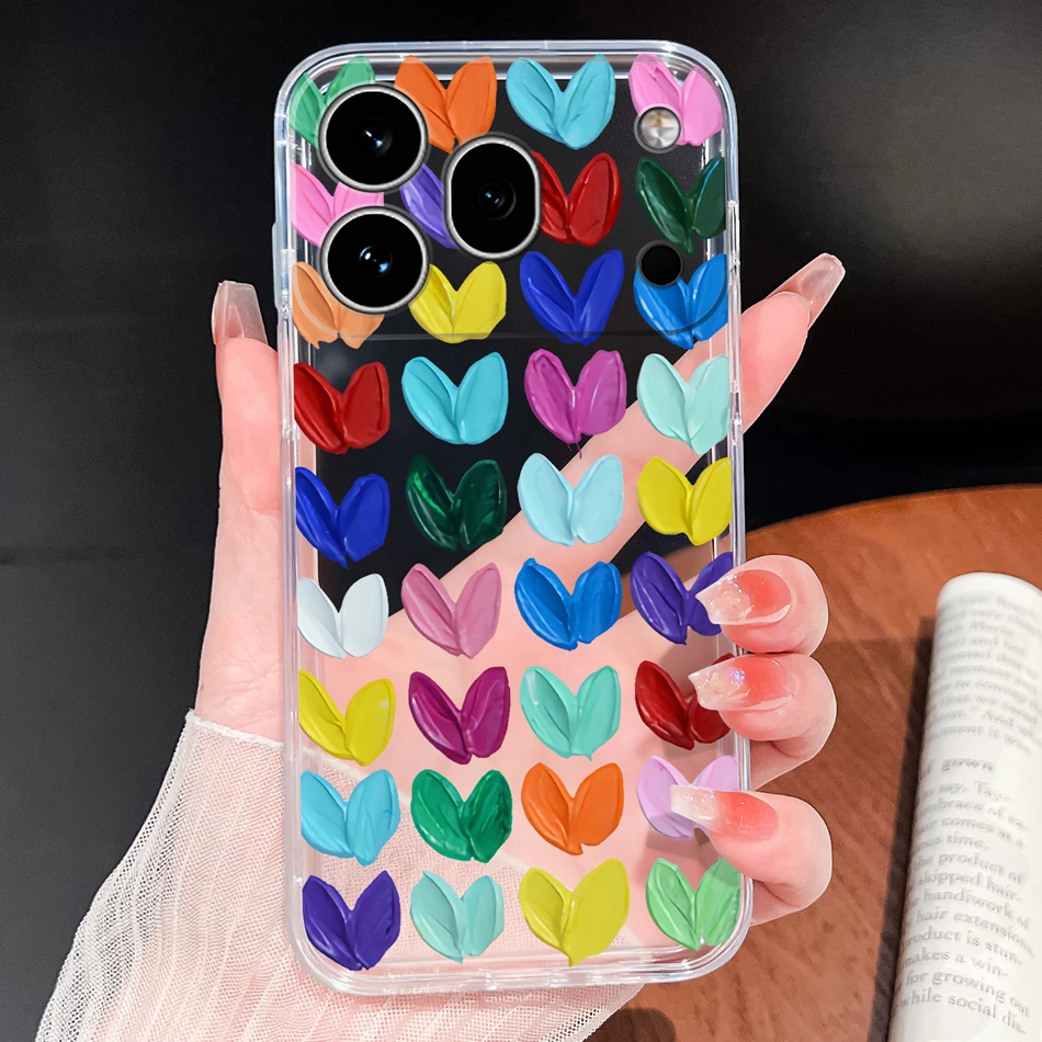 Clear Cool Stars Vibe Shockproof Silicone Phone Case