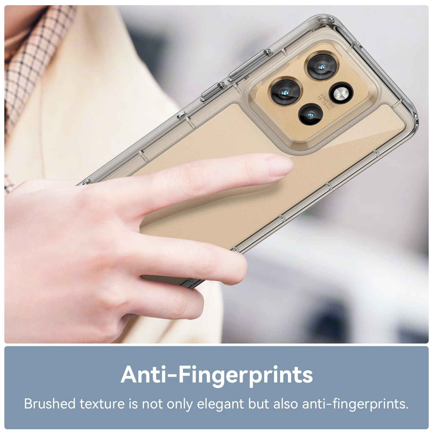 For Motorola Moto S50 Clear Case Motorola Moto S50 Cover Coque Funda Hard Translucent Soft Edge Back Phone Bumper