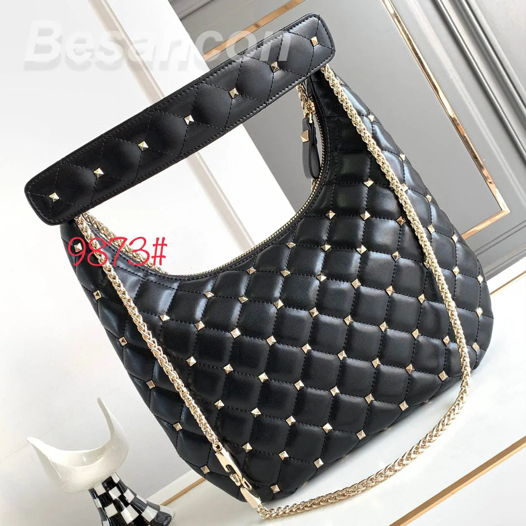 

BESANCON 2023 Women's underarm bag Large capacity Shoulder Crossbody Designer Punk Todd Sheepskin Lightweight SIZE:27x18x4cm