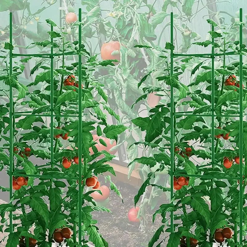 Plant Stake Arms For Tomato Cage Climbing Plant Stakes Stand Supports Trellis Connector For Tomato Vegetable Fruit