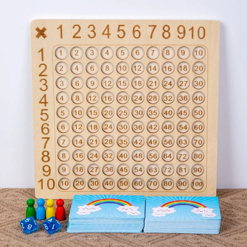 Montessori Multiplication Wooden Board Game Kids Learning Educational Toys 99 Multiplication Table Math Addition Teaching Aids 4